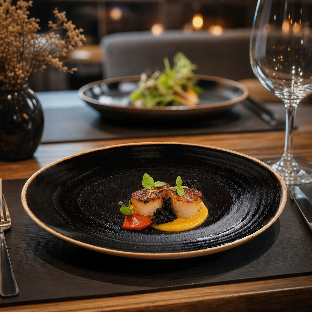 Alumina Vitrified Coupe Plates Vitrified Ceramic for Fine Dining (Pack of 12)