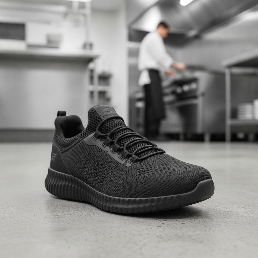 Slip Resistant Trainers with Mesh Upper for All-Day Comfort