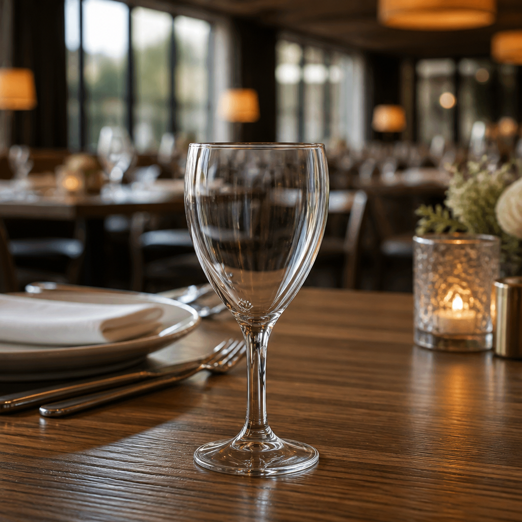 Clear Polycarbonate Wine Glass 255ml for Outdoor Use (Pack of 12)