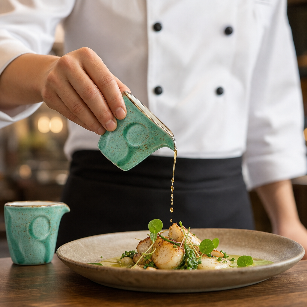 Alumina Vitrified Ceramic Aqua Pourers 85ml for Casual Dining (Pack of 12)