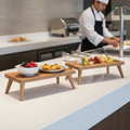 Beech Wood Rectangular Buffet Stand 335x153mm for Catering (Pack of 2)