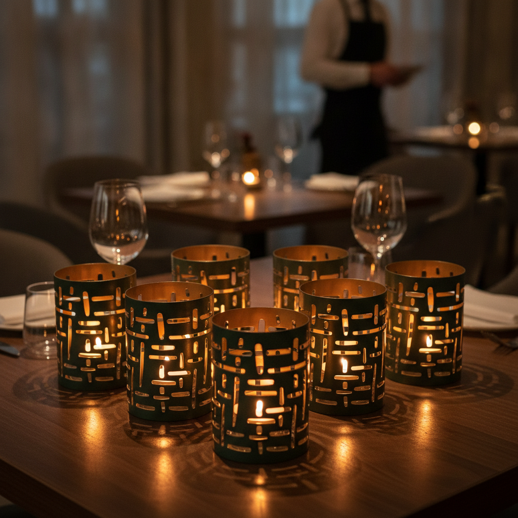 Metal Votive 60x86mm for Restaurants & Events (Pack of 6)