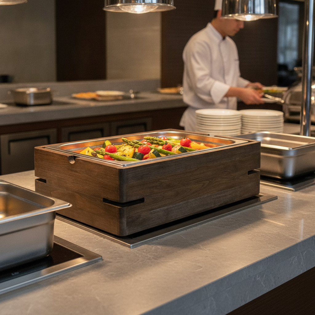 Wood Buffet Riser for 1/1 Gastronorm Pans