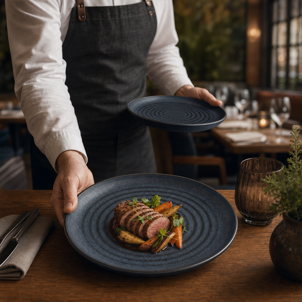 Plates 267mm Porcelain for Rustic Dining (Pack of 6)