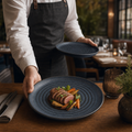 Plates 267mm Porcelain for Rustic Dining (Pack of 6)