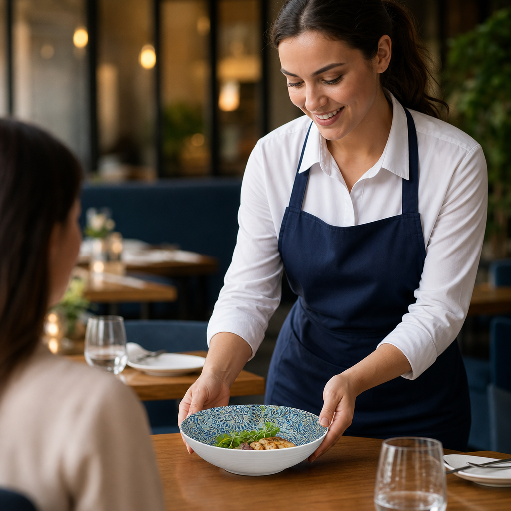 Durable Bowls 140mm Blue Melamine for Dining Settings (Pack of 12)