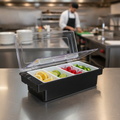 Plastic Four Compartment Condiment Holder 361x155mm for Efficient Service