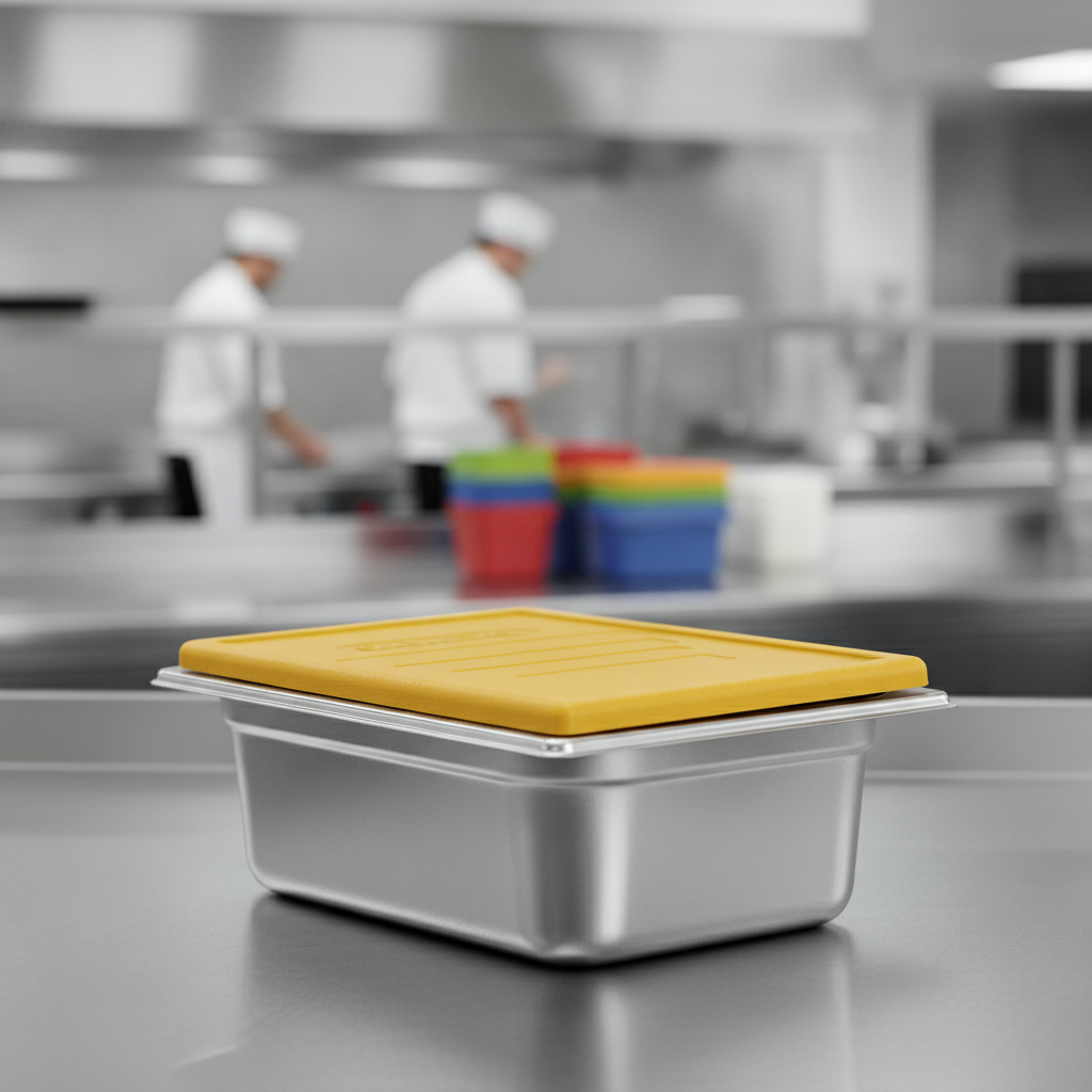 Polypropylene Yellow Lid for Insulated Food Pans for Catering