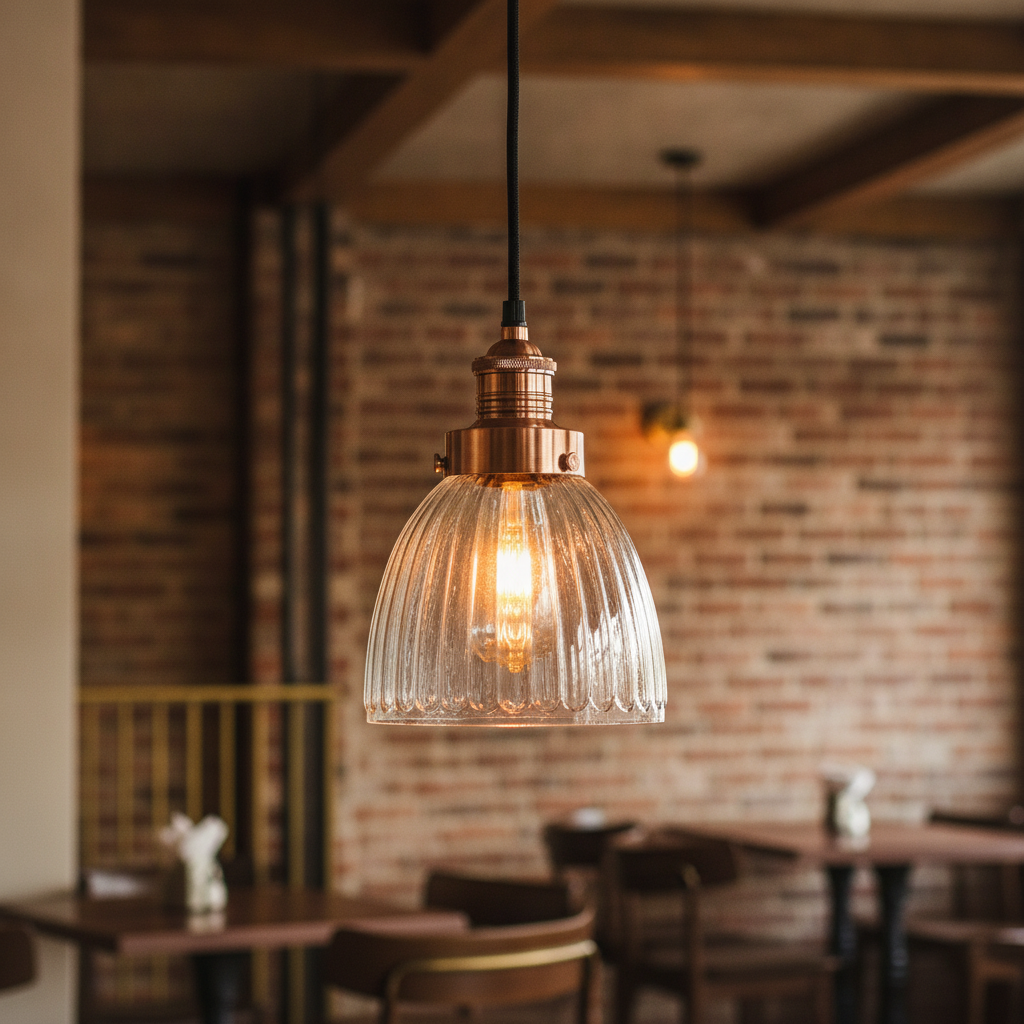 Glass Cone Pendant Light 180mm for Vintage-Style Spaces