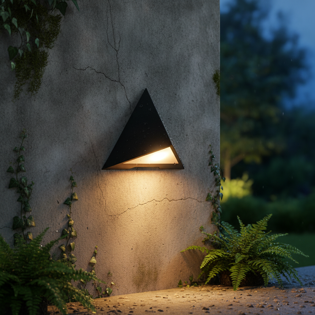 Plastic Geometric Wall Light for Outdoor Use