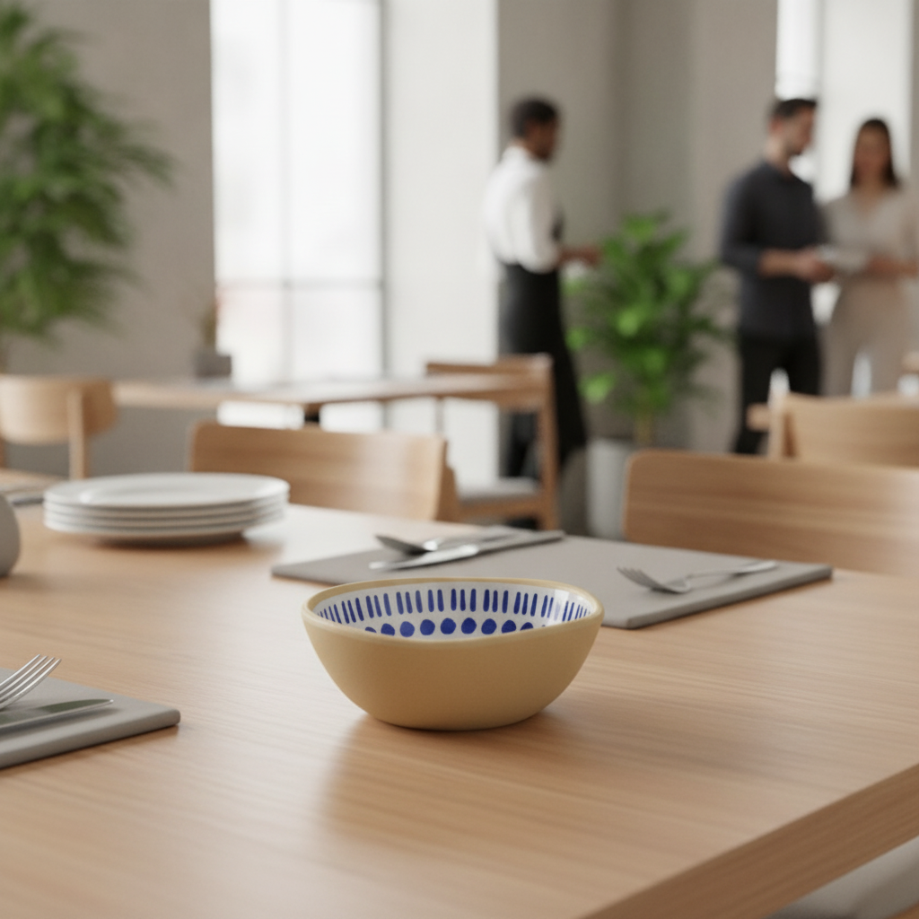 Melamine Bowl Blue & White 80mm for Restaurants & Catering