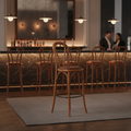 Rubber Wood Hoop Back Bar Chair 10kg for Restaurants & Bars