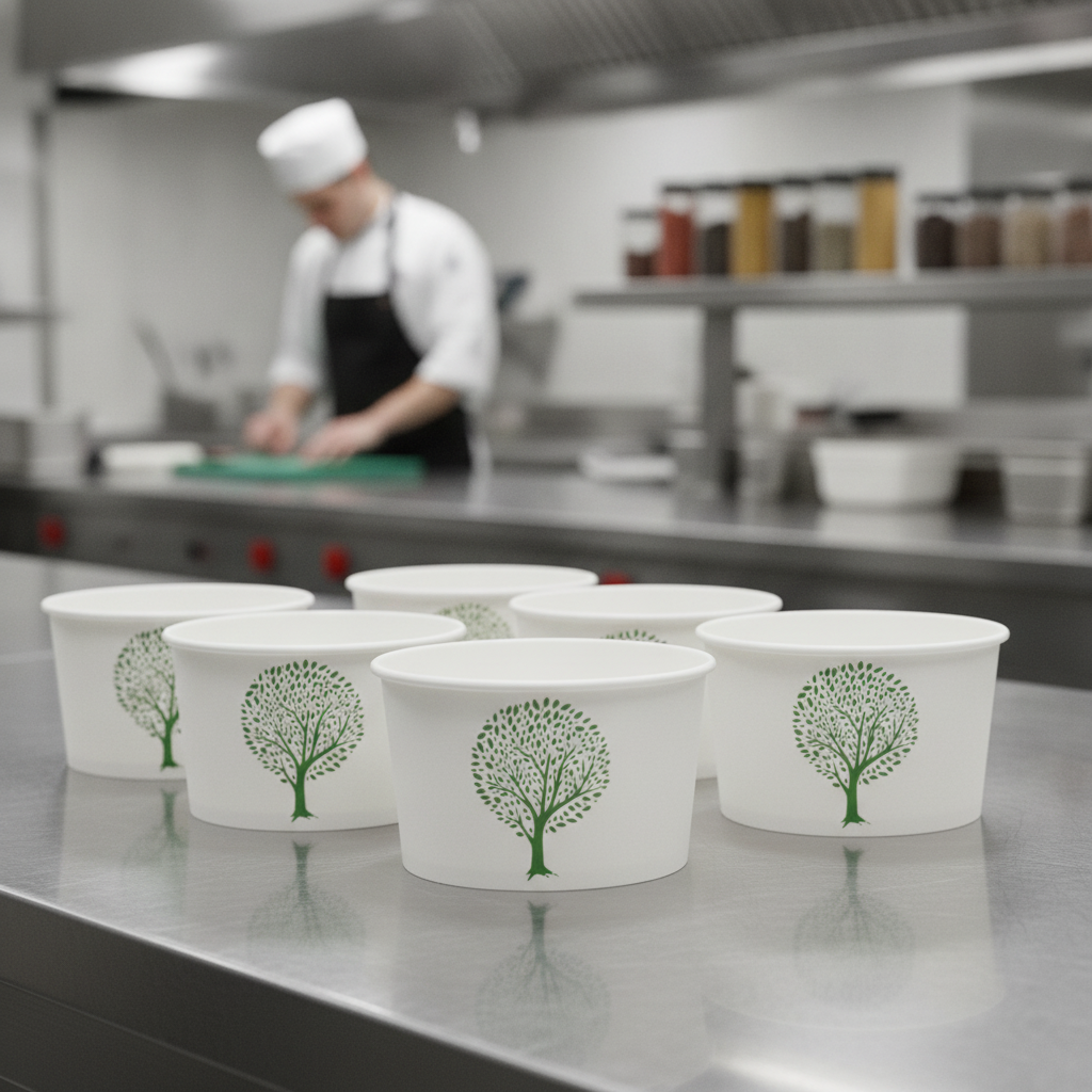 Paperboard Soup Containers 340ml for Food Service (Pack of 500)
