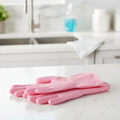 Liquid-Proof Latex Janitorial Gloves for Cleaning (Pack of 2)