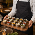 Hammered Sauce Cups 115ml Stainless Steel for Dining Service (Pack of 12)
