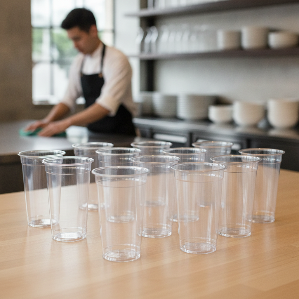 Clear rPET Cups 568ml for Outdoor Events (Pack of 400)