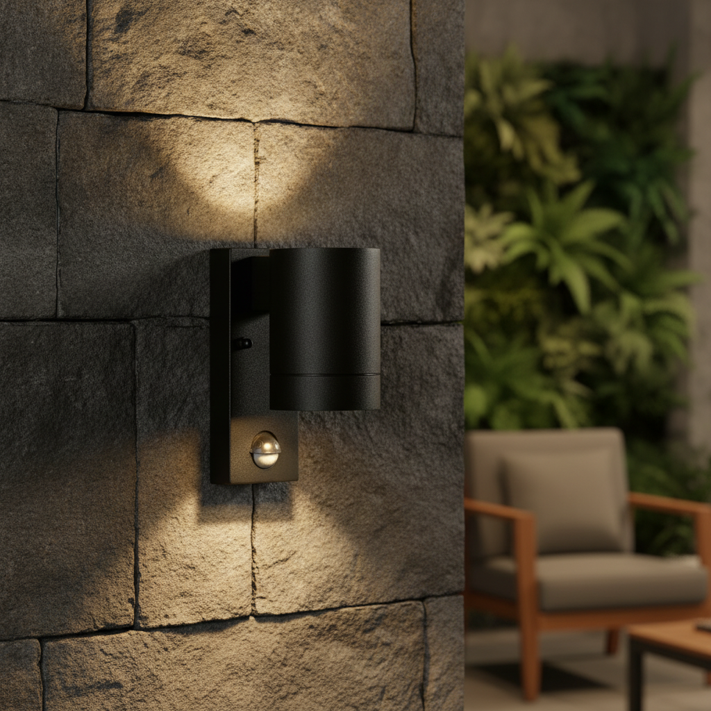Aluminium Outdoor Wall Light with Motion Sensor for Patios