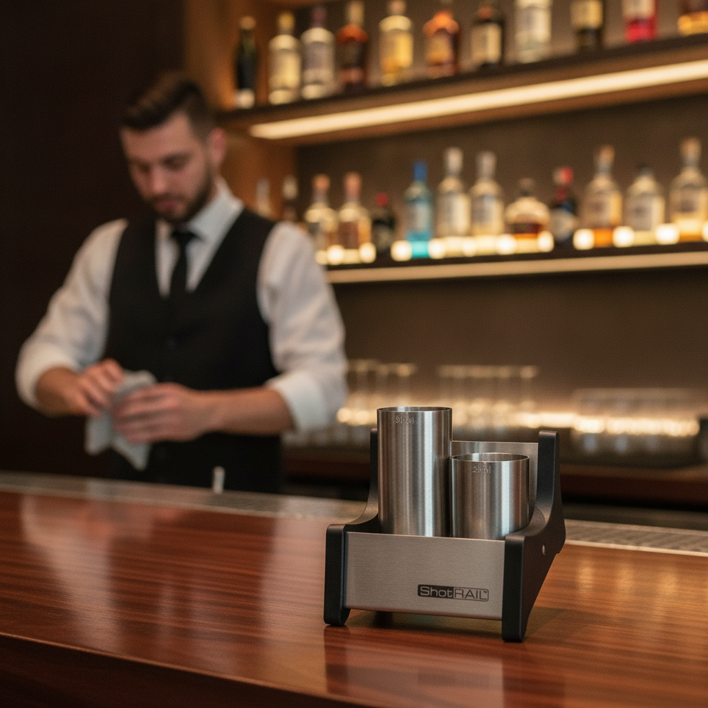 Stainless Steel Shot Rail 99mm for Bartending (Designed for 2 Measures)
