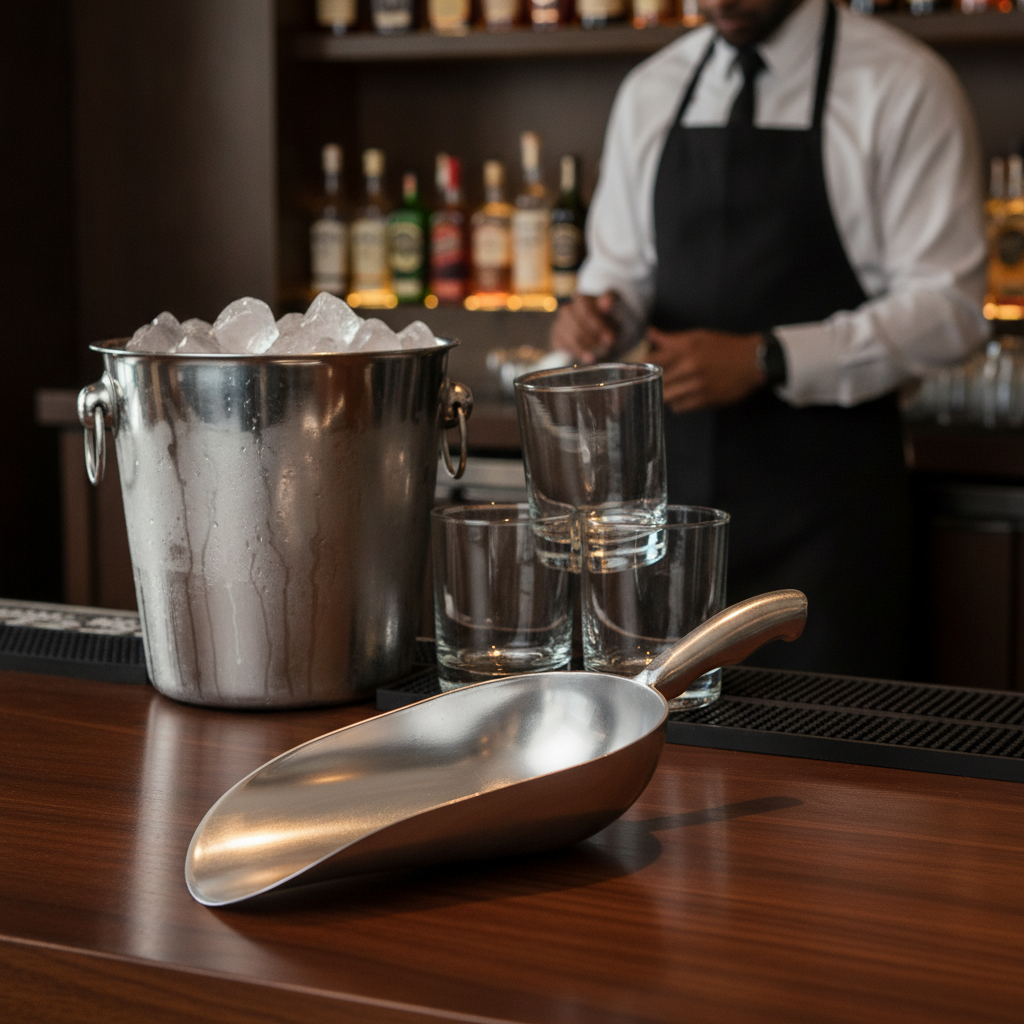 Aluminium Ice Scoop 12oz for Bars & Pubs
