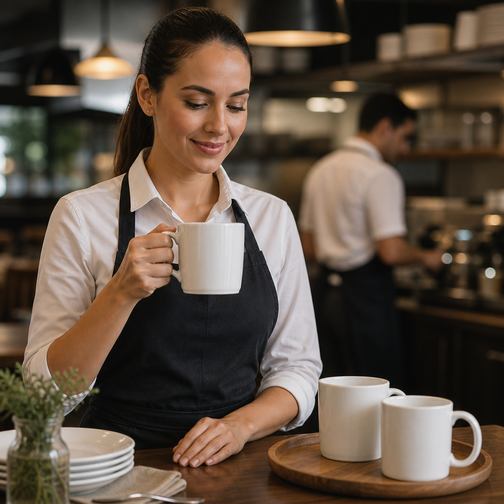 Standard Mugs 483ml Porcelain for Cafés & Restaurants (Pack of 12)