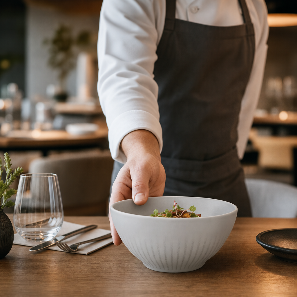 Churchill Era Deep Bowls in Grey for Stylish Table Service