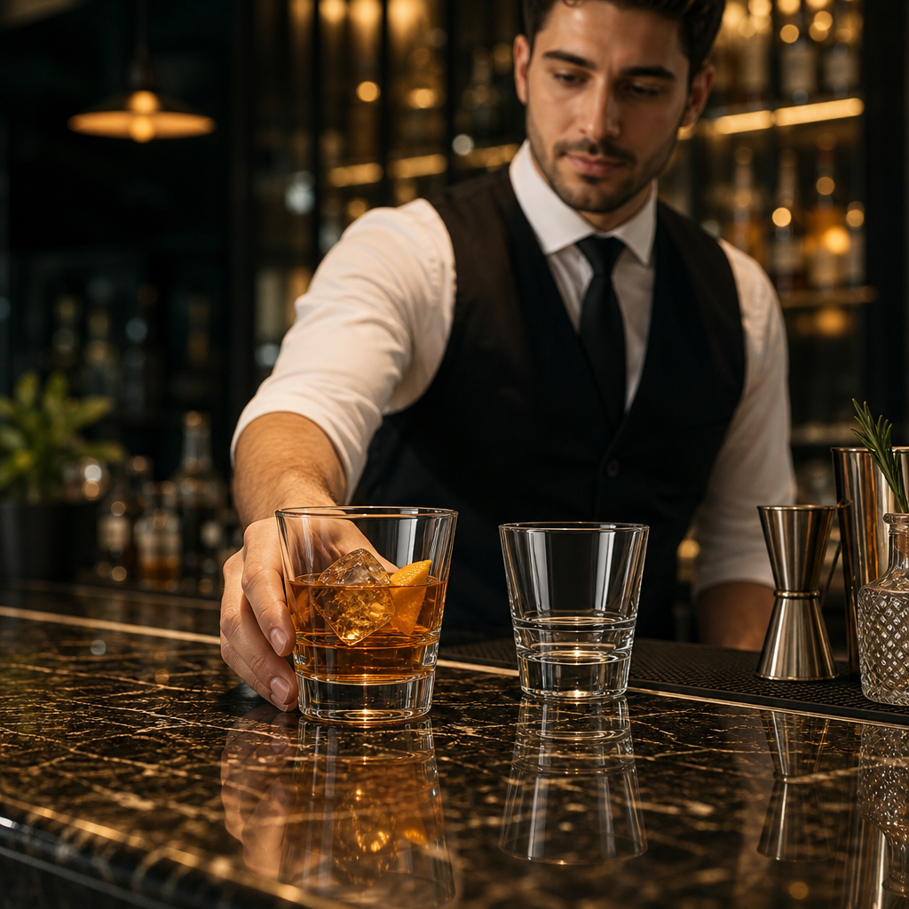 Glass Double Old Fashioned Tumblers 350ml for Beverage Service (Pack of 12)