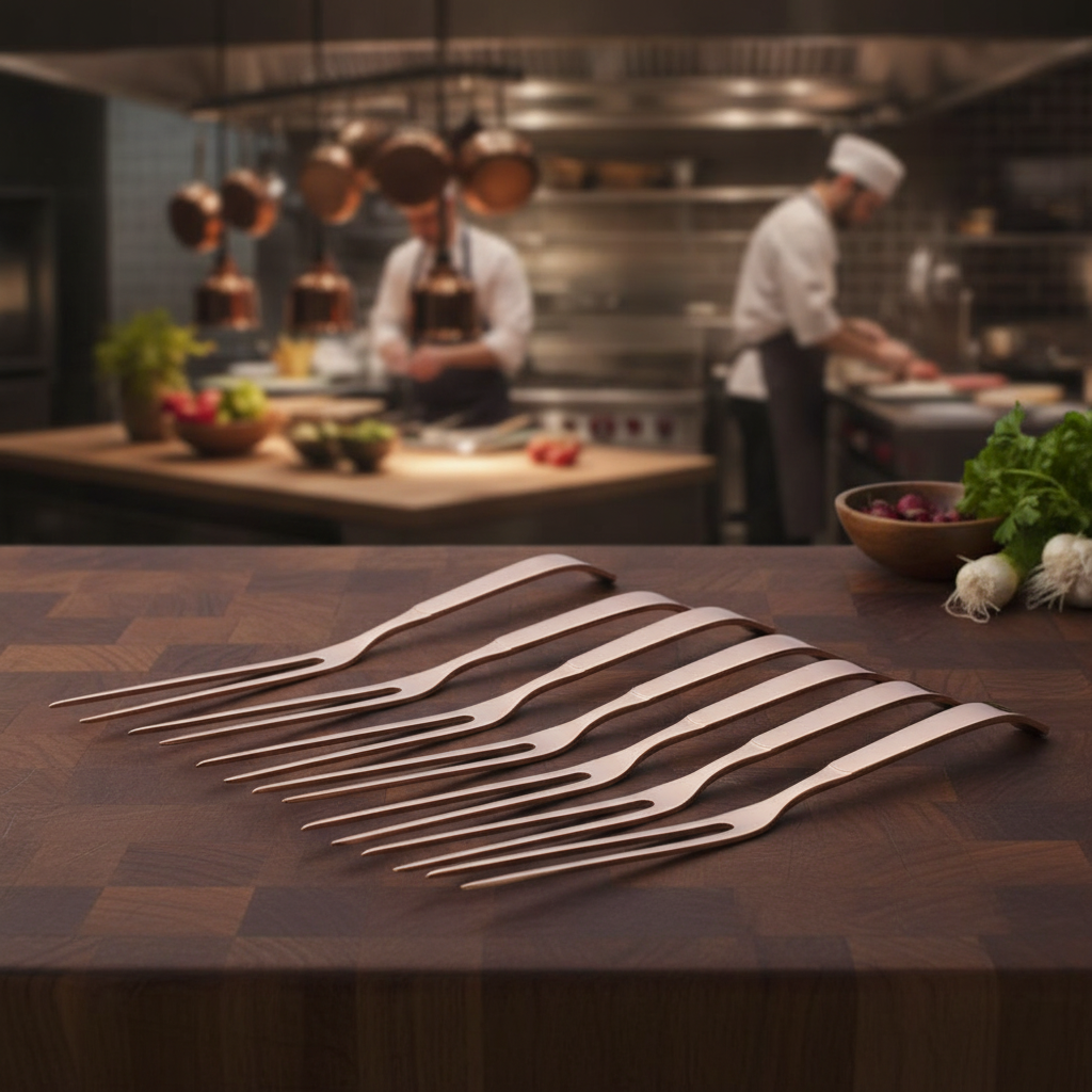 18/10 Stainless Steel Buffet Meat Forks for Serving (Pack of 6)