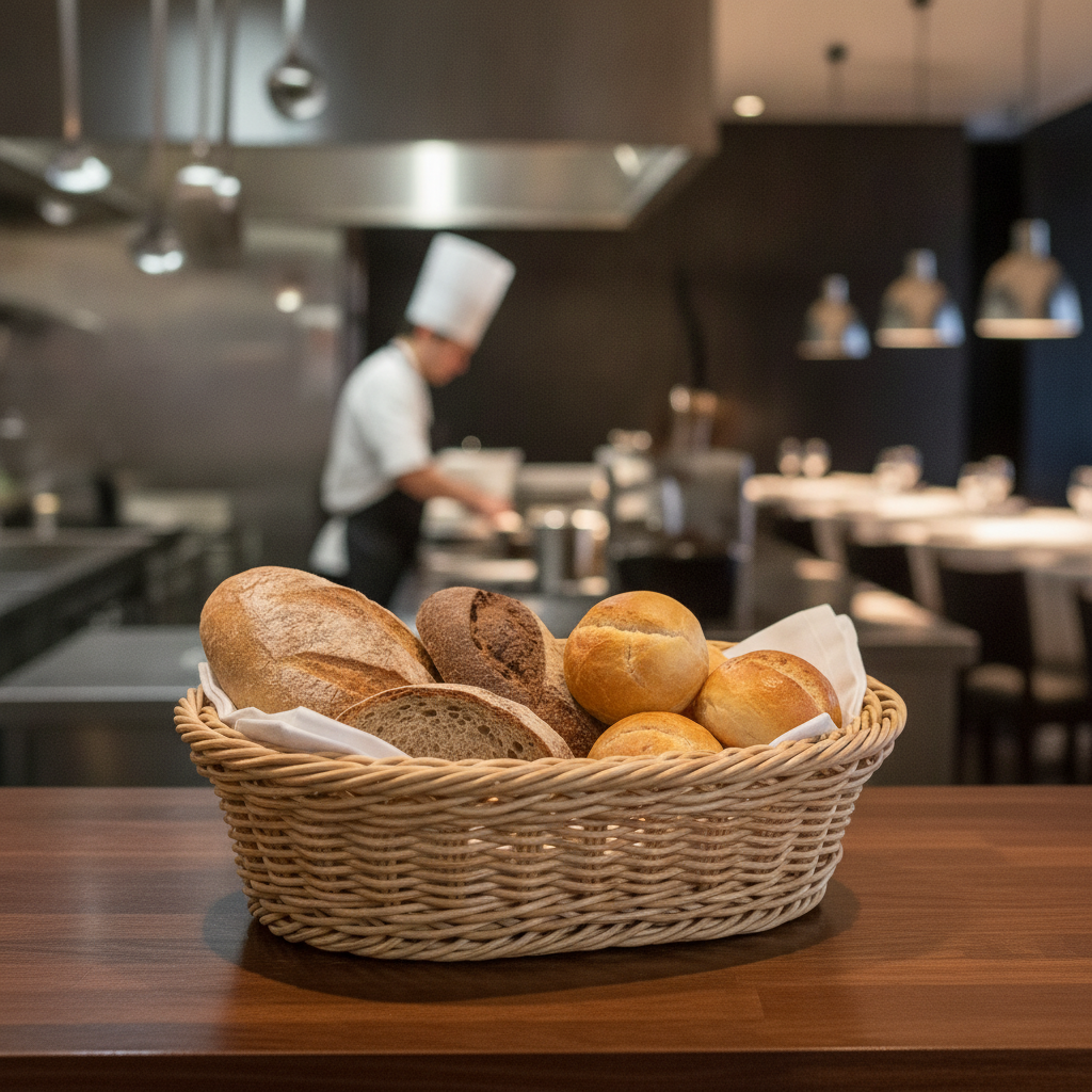 Polyethylene Polywicker Oval Serving Basket 240mm for Food Presentation