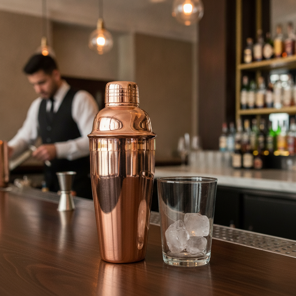 Copper Boston Cocktail Shaker 700ml for Bars & Pubs
