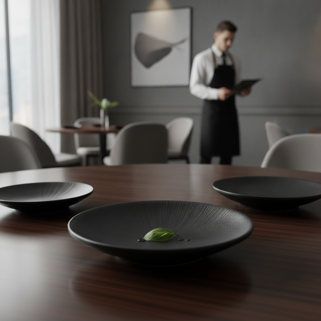 Melamine Black Plate 150mm for Stylish Dining