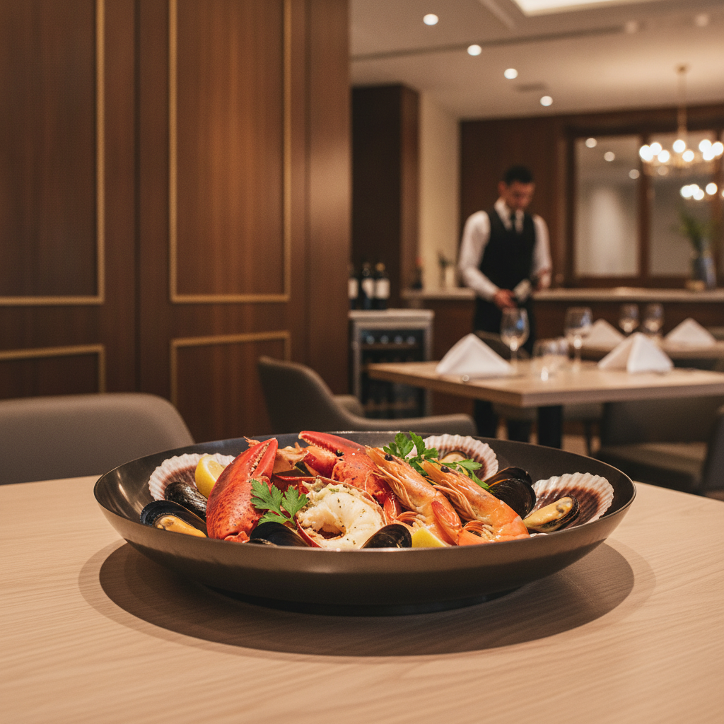 Stainless Steel Seafood Serving Bowl 245mm for Elegant Dining