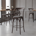 Rubber Wood Bar Chair with Padded Seat 1180mm for High-Traffic Areas