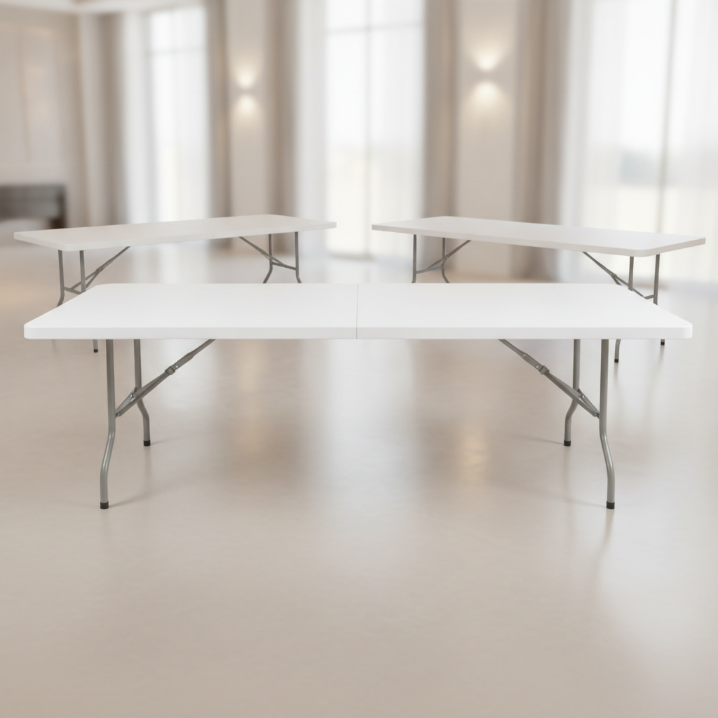 HDPE Rectangular Folding Table 8ft for Catering & Events