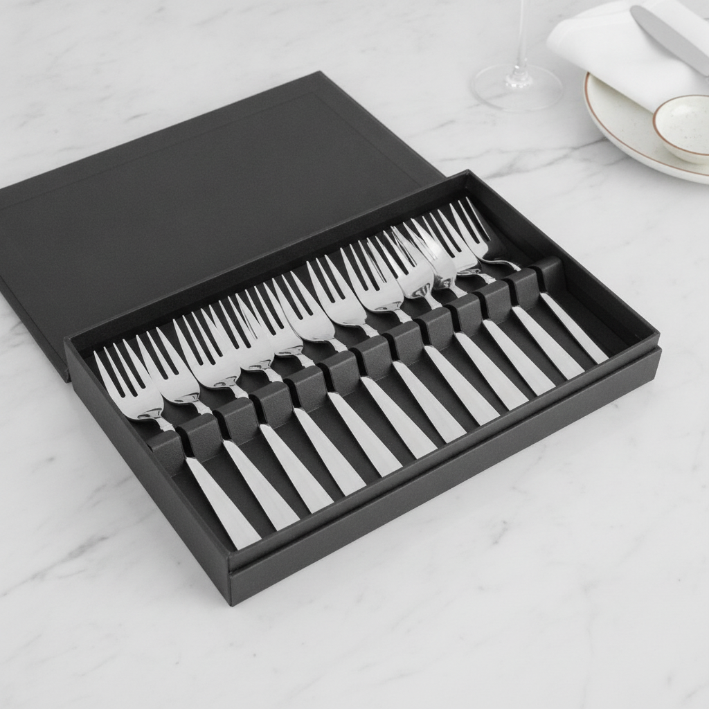 18/10 Stainless Steel Fish Forks for Fine Dining (Pack of 12)