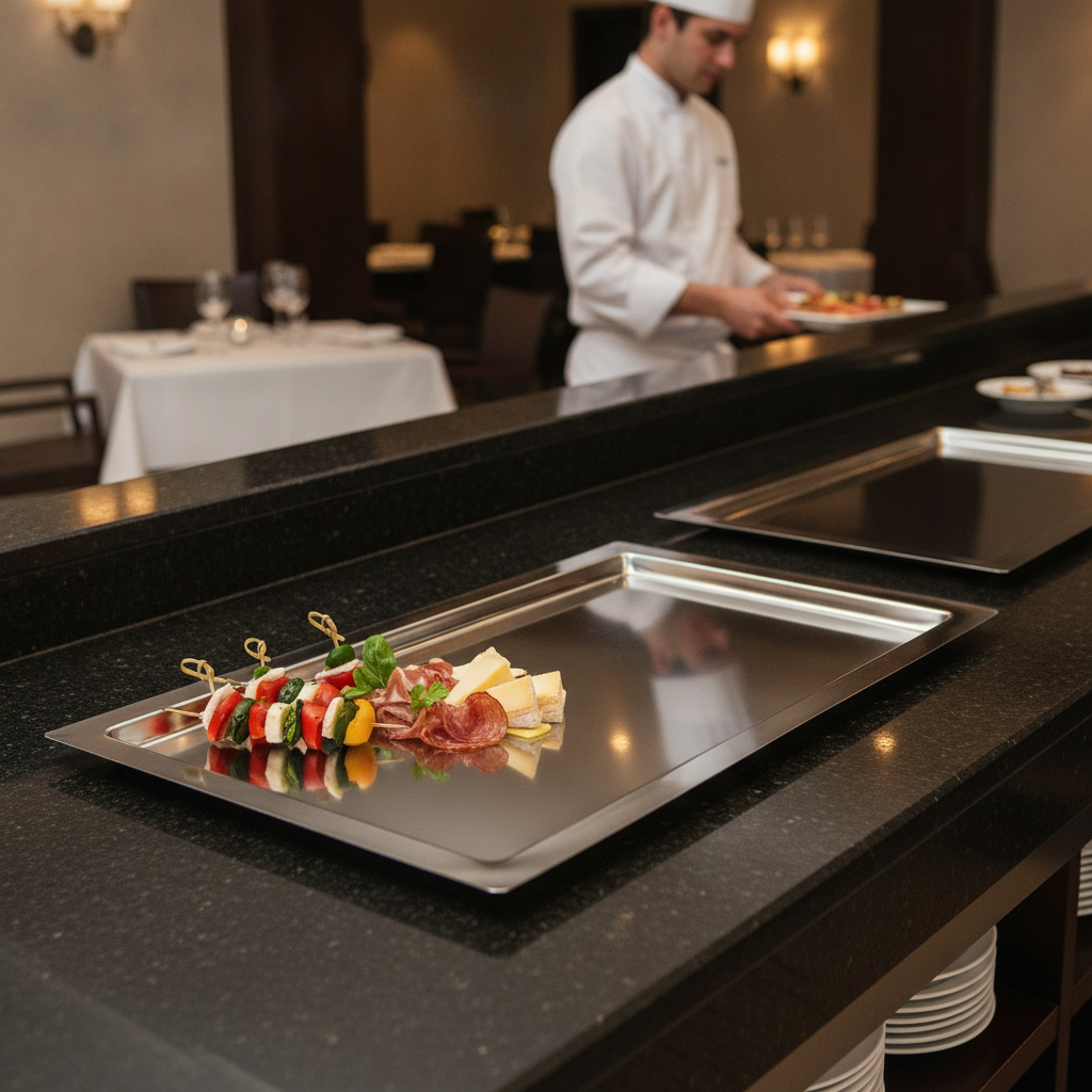 Stainless Steel GN 1/1 Platter for Elegant Buffet Displays