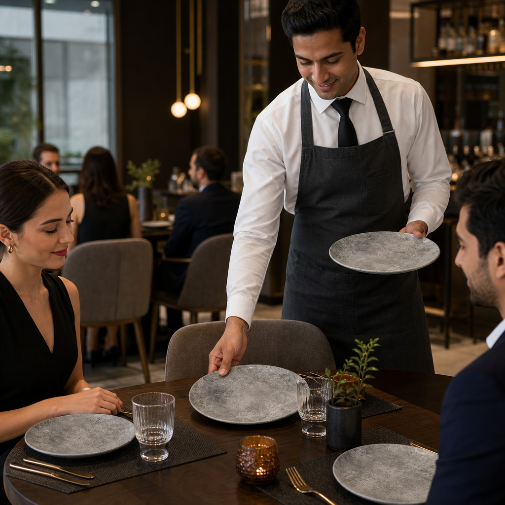 Vitrified Plates 229mm China for Contemporary Dining (Pack of 12)