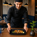 Rectangular Plates 330x165mm Black Melamine for Dining Occasions (Pack of 12)
