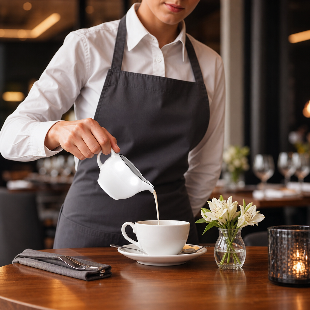 Fine China Jug 137ml with Black Rim for Catering Environments (Pack of 6)