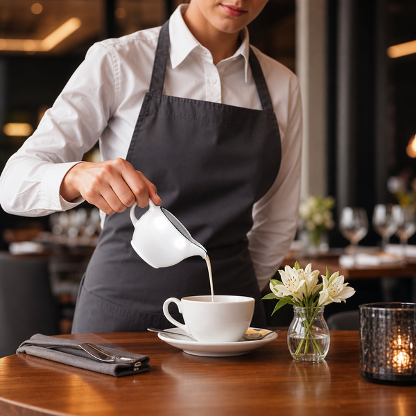 Fine China Jug 137ml with Black Rim, Fine china, pack of 6
