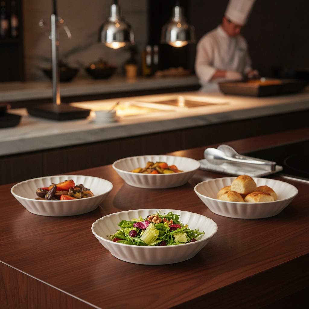 Melamine Deep Plate 225mm for Buffet Displays