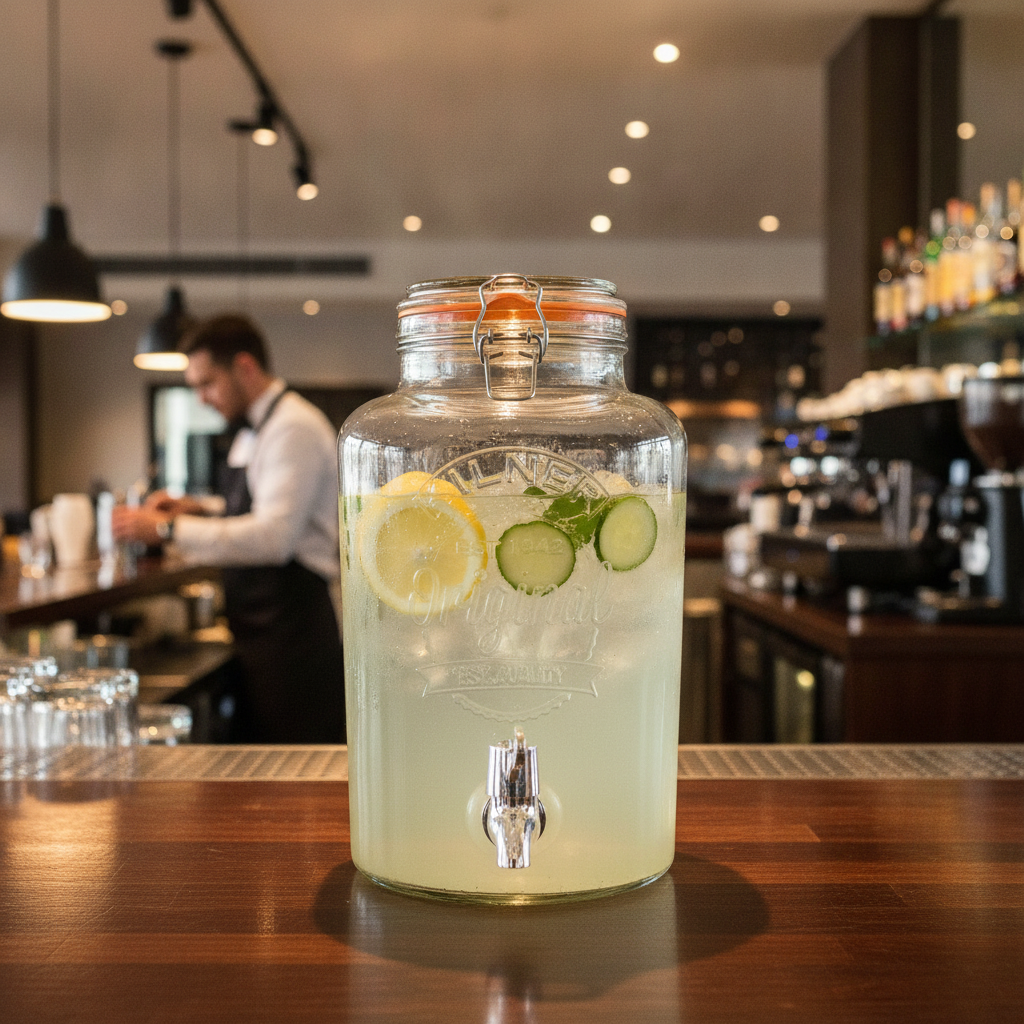 Sodalime Glass Drinks Dispenser 5L for Buffets & Bars