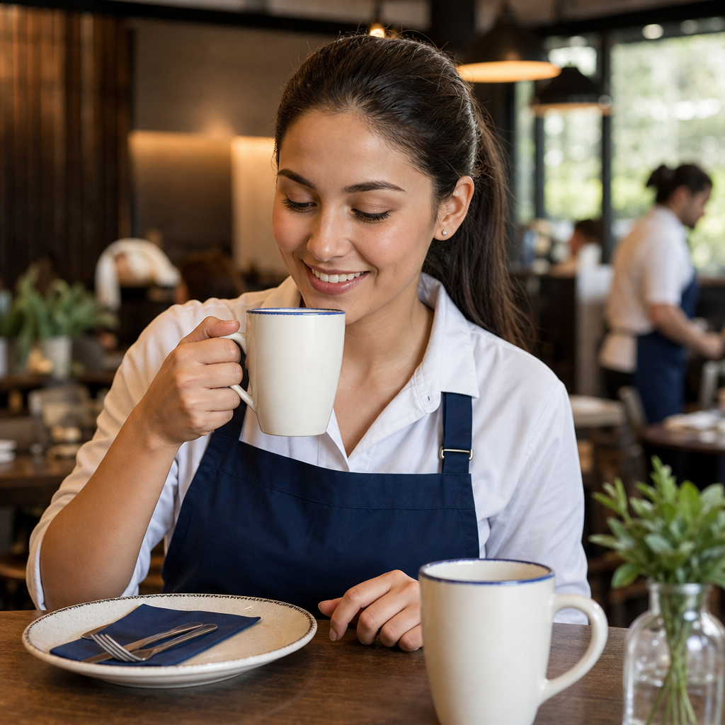 Mugs 10oz Blue Porcelain for Restaurants & Cafés (Pack of 24)