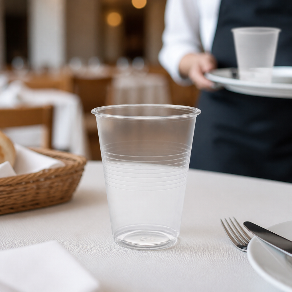 Plastic Opaque Disposable Wrapped Tumblers 255ml for Hotels & Guesthouses (Pack of 500)
