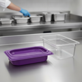 Polypropylene Seal Lid for 1/9 GN Containers in Purple for Food Safety (Pack of 1)