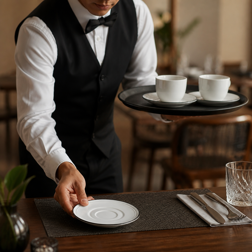 Saucers 150mm Black China for Elegant Dining (Pack of 12)
