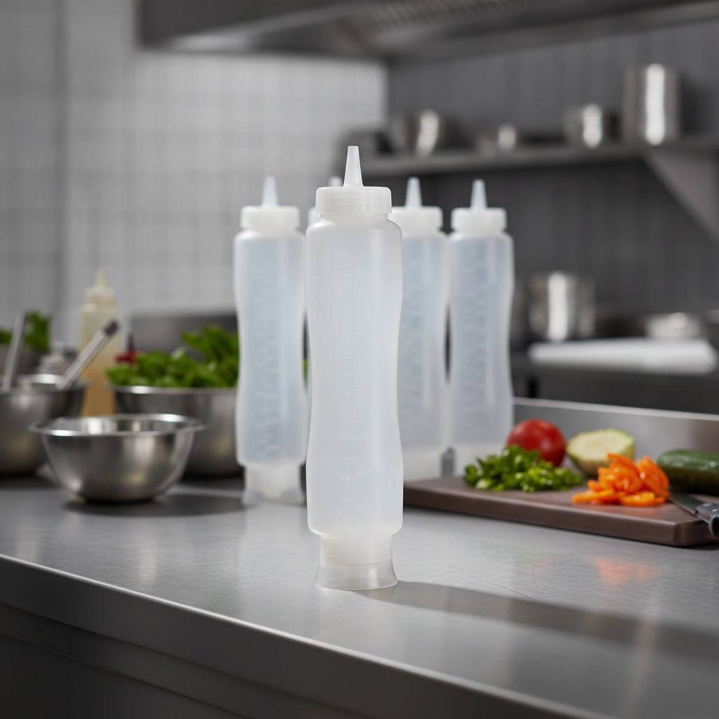 Low Density Polyethylene Sauce Bottle 32oz for Fast Food Service
