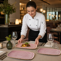 Chefs' Walled Oblong Plates 300mm Vitrified Ceramic for Dining Tables (Pack of 6)