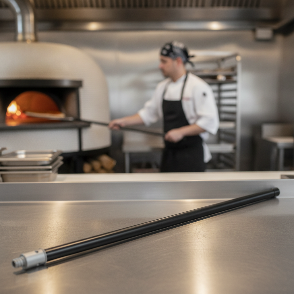 Powder Coated Steel Pizza Oven Handle 950mm for Commercial Kitchens