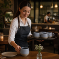 Cups 295ml Grey Vitrified Ceramic for Dining (Pack of 12)