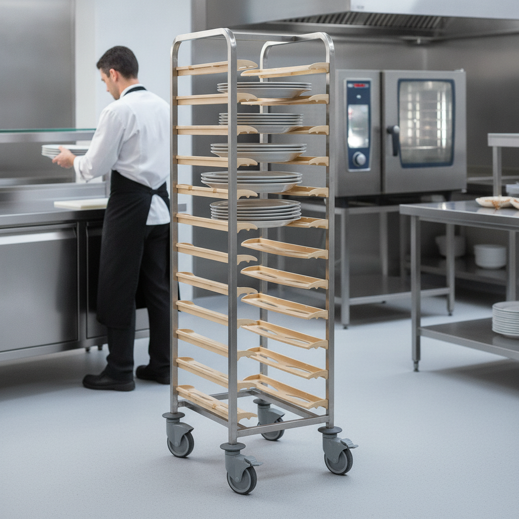 Stainless Steel Self Clearing Trolley for Catering & Hospitality